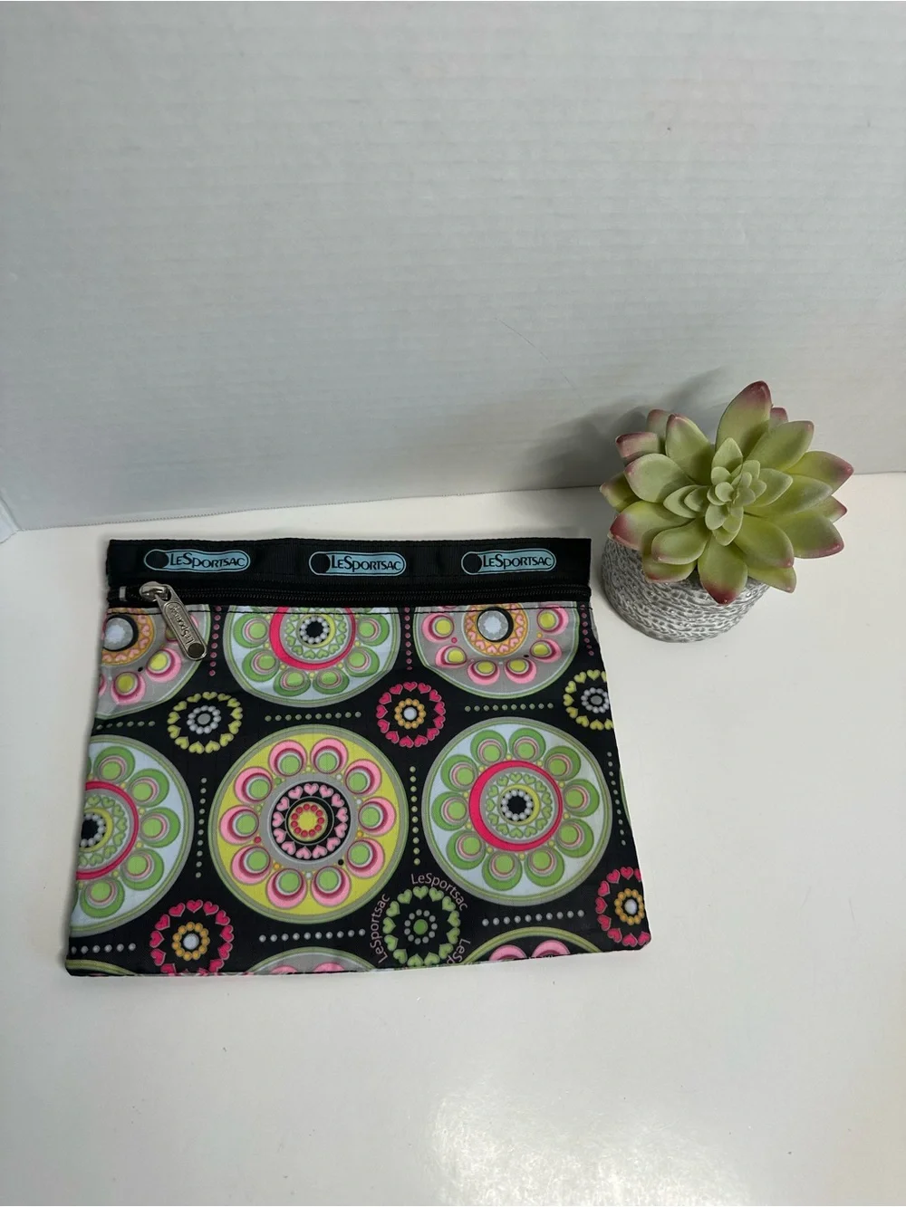 Lesportsac Colorful Patterned Bandana Set - Pink, Black, Green, Yellow
